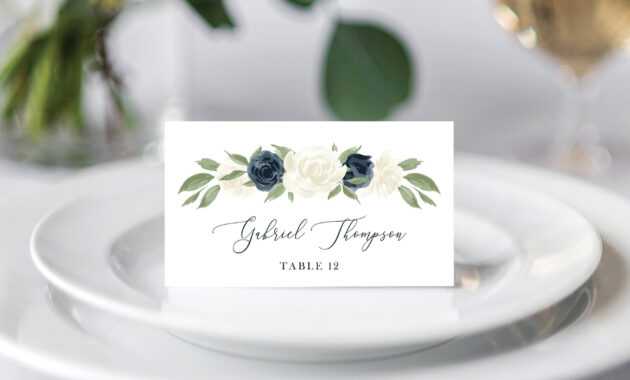 Place Card Template, Escort Card Template, Printable Wedding pertaining to Place Card Setting Template