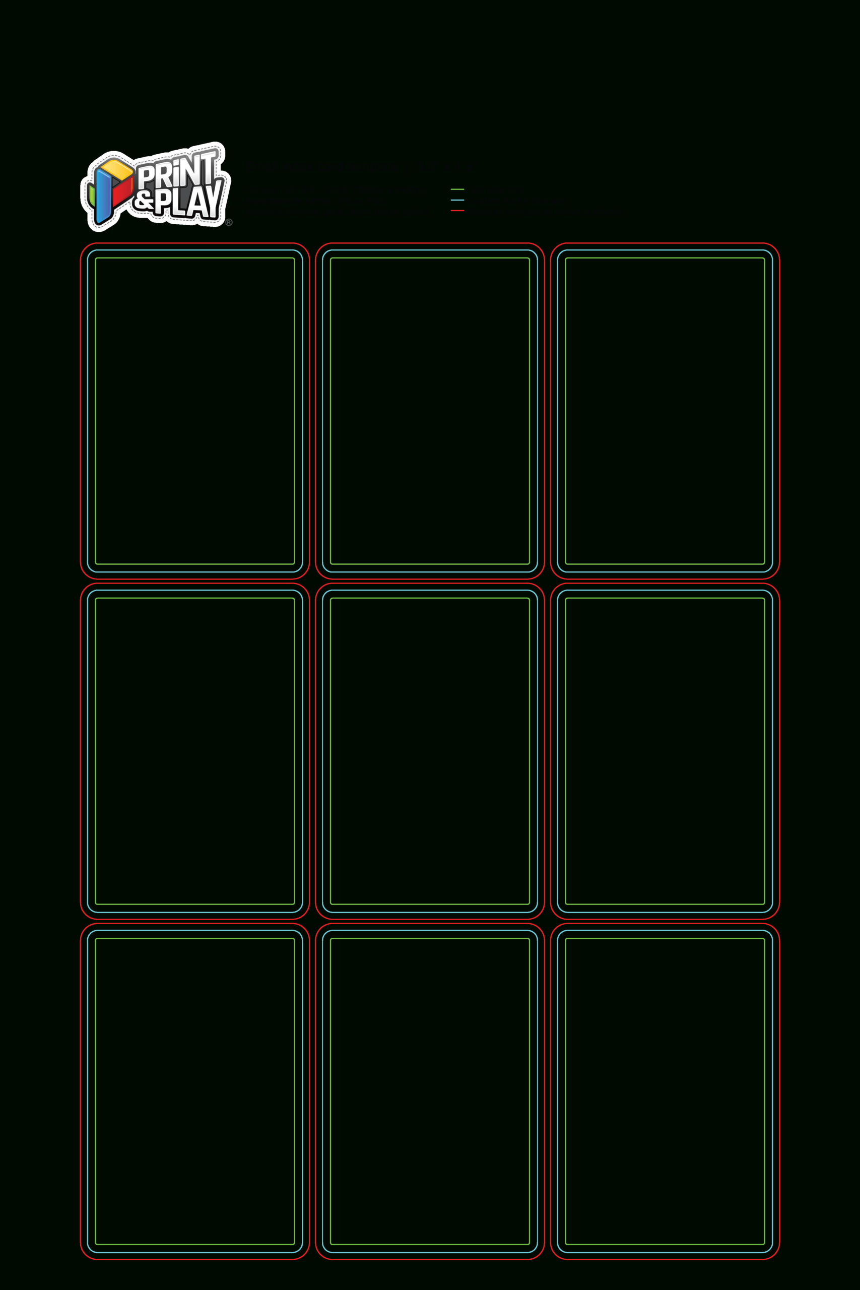 Playing Cards : Formatting & Templates – Print & Play For Deck Of Cards Template