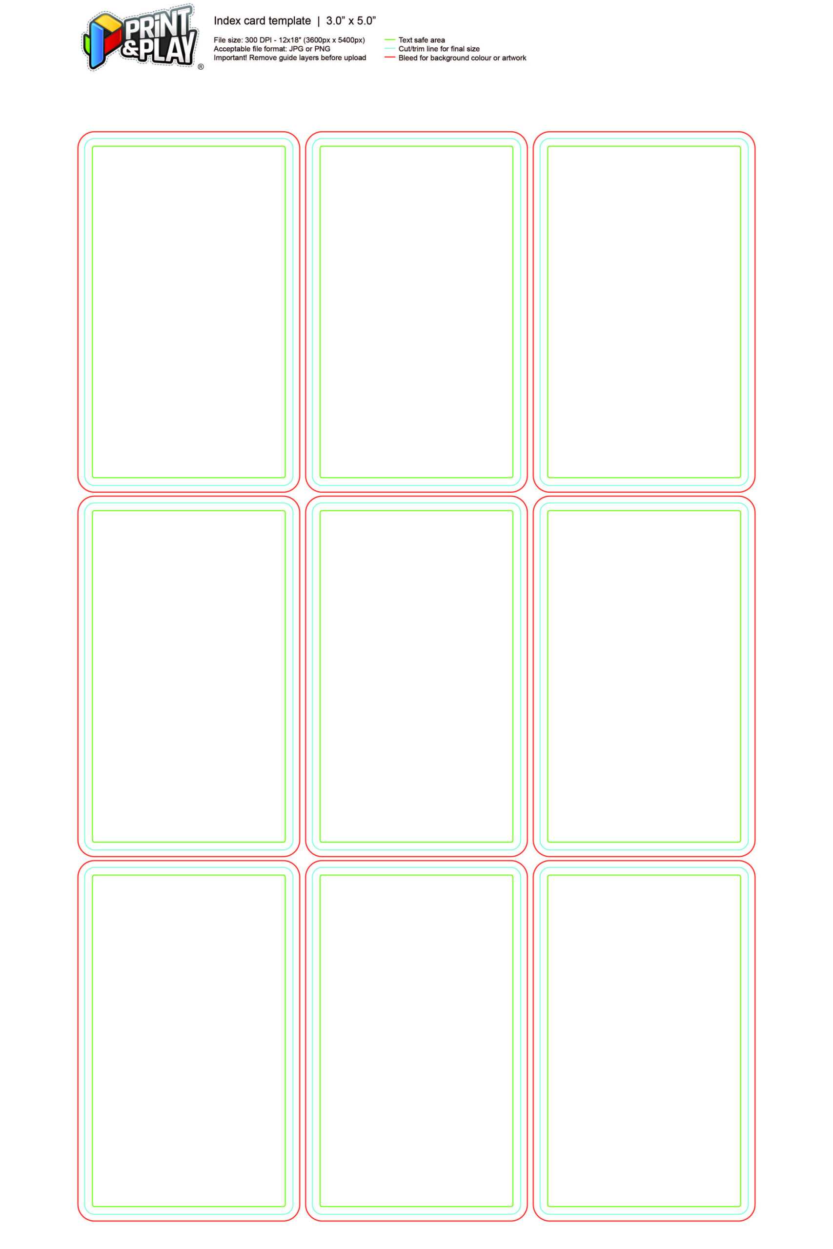 Playing Cards : Formatting & Templates - Print & Play For Template For Playing Cards Printable