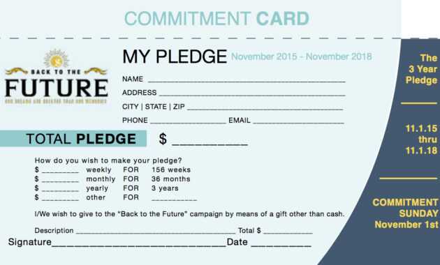 Pledge Card Template Word ] - Free Pledge Card Template inside Church Pledge Card Template
