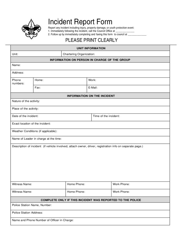 Police Incident Report Form – 3 Free Templates In Pdf, Word For Police Incident Report Template