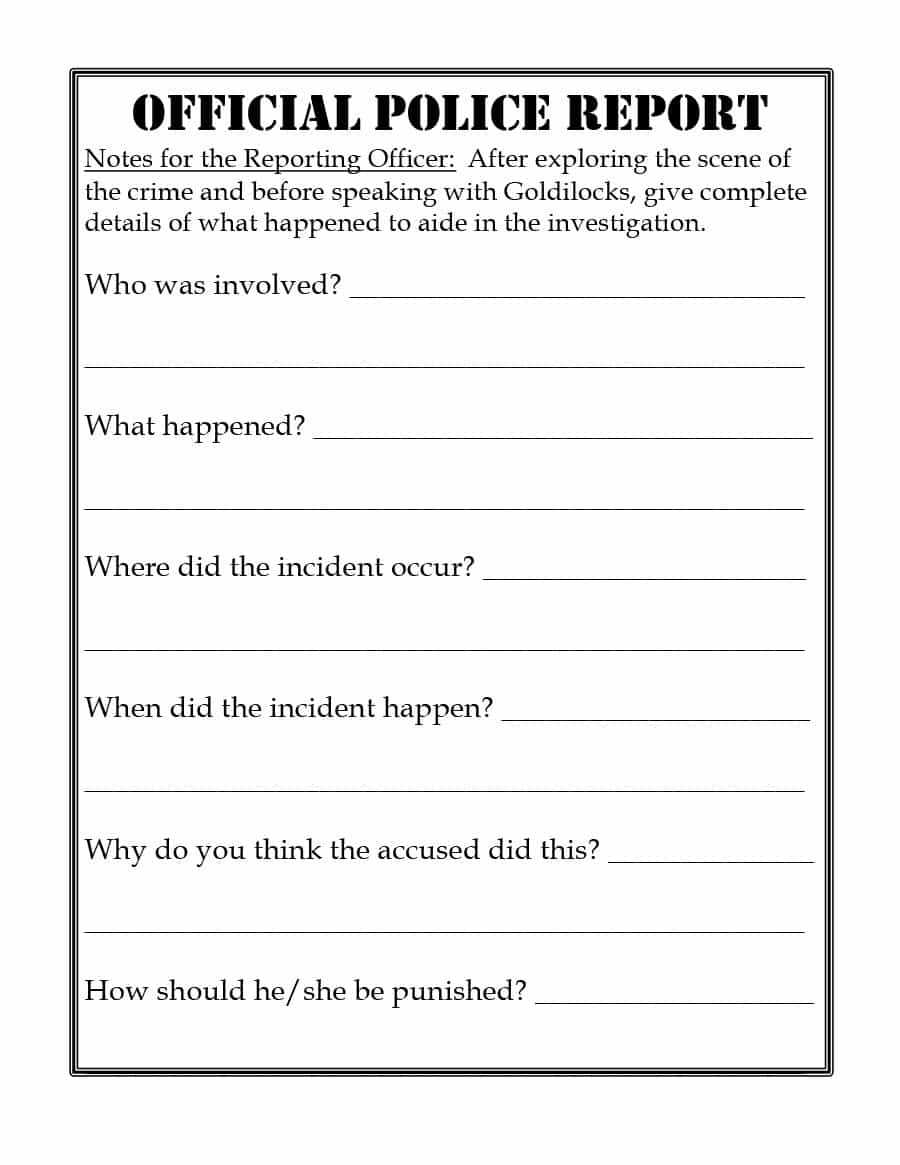 Police Report Examples – Zohre.horizonconsulting.co With Crime Scene Report Template