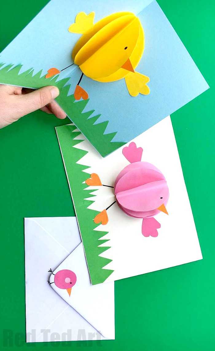 Pop Up Chick Card For Easter – Red Ted Art Regarding Easter Card Template Ks2