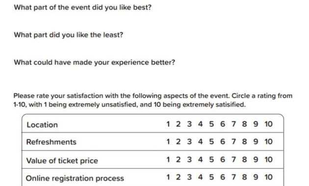 Post-Event Survey Tips And Template - Qgiv Success Center intended for Event Survey Template Word