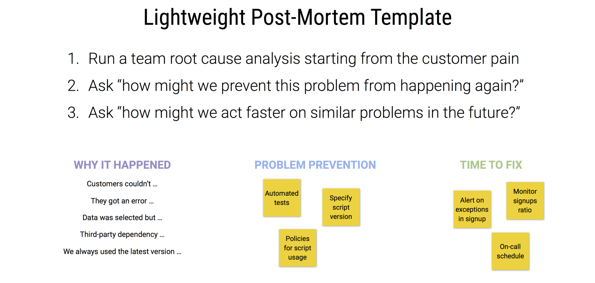 Post Mortem Example - Zohre.horizonconsulting.co Within Post Mortem Template Powerpoint