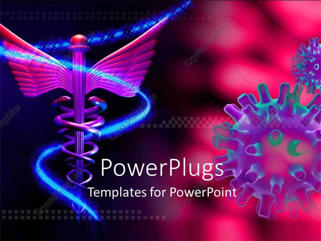 Powerpoint Template: Medical Symbol And Virus Over Pink In Virus Powerpoint Template Free Download
