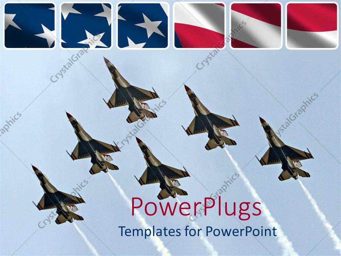 Powerpoint Template: Six Air Force Thunderbirds In Delta For Air Force Powerpoint Template