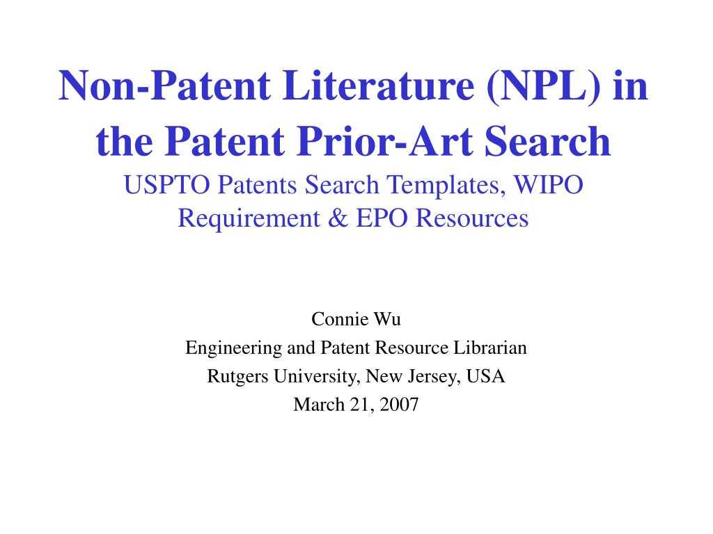 Ppt – Connie Wu Engineering And Patent Resource Librarian Within Rutgers Powerpoint Template