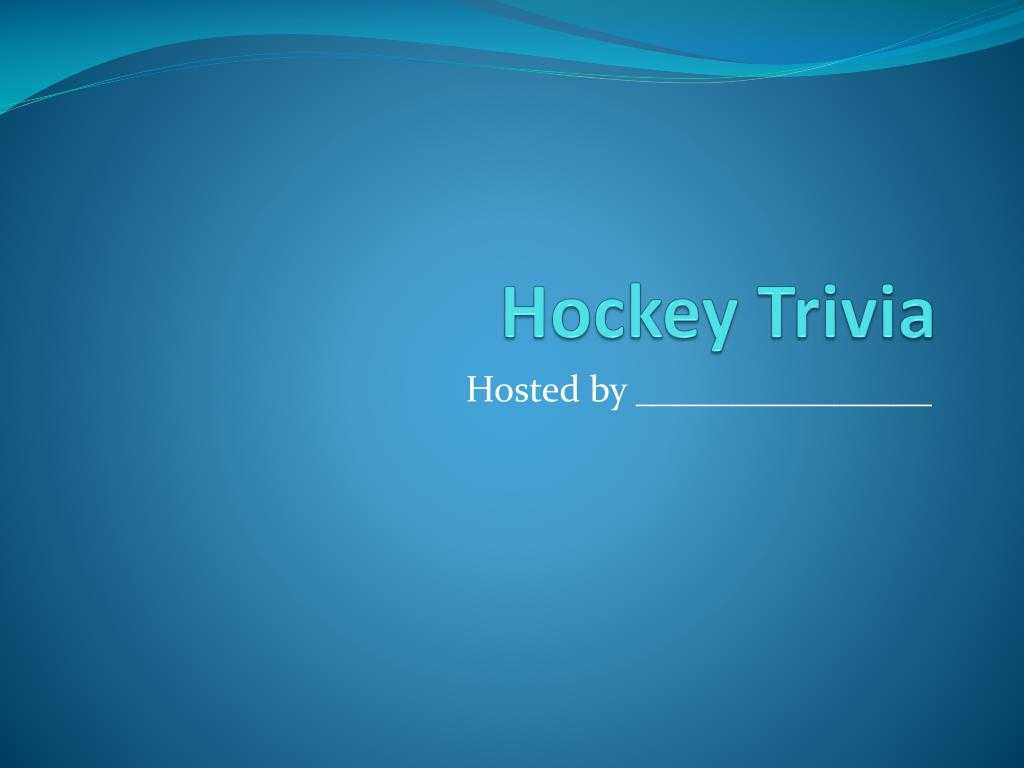 Ppt – Hockey Trivia Powerpoint Presentation, Free Download In Trivia Powerpoint Template