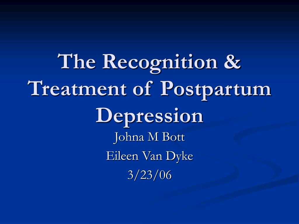 Ppt – The Recognition & Treatment Of Postpartum Depression Inside Depression Powerpoint Template