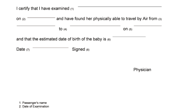 Pregnancy Fit To Fly Letter Sample - Fill Online, Printable pertaining to Fit To Fly Certificate Template