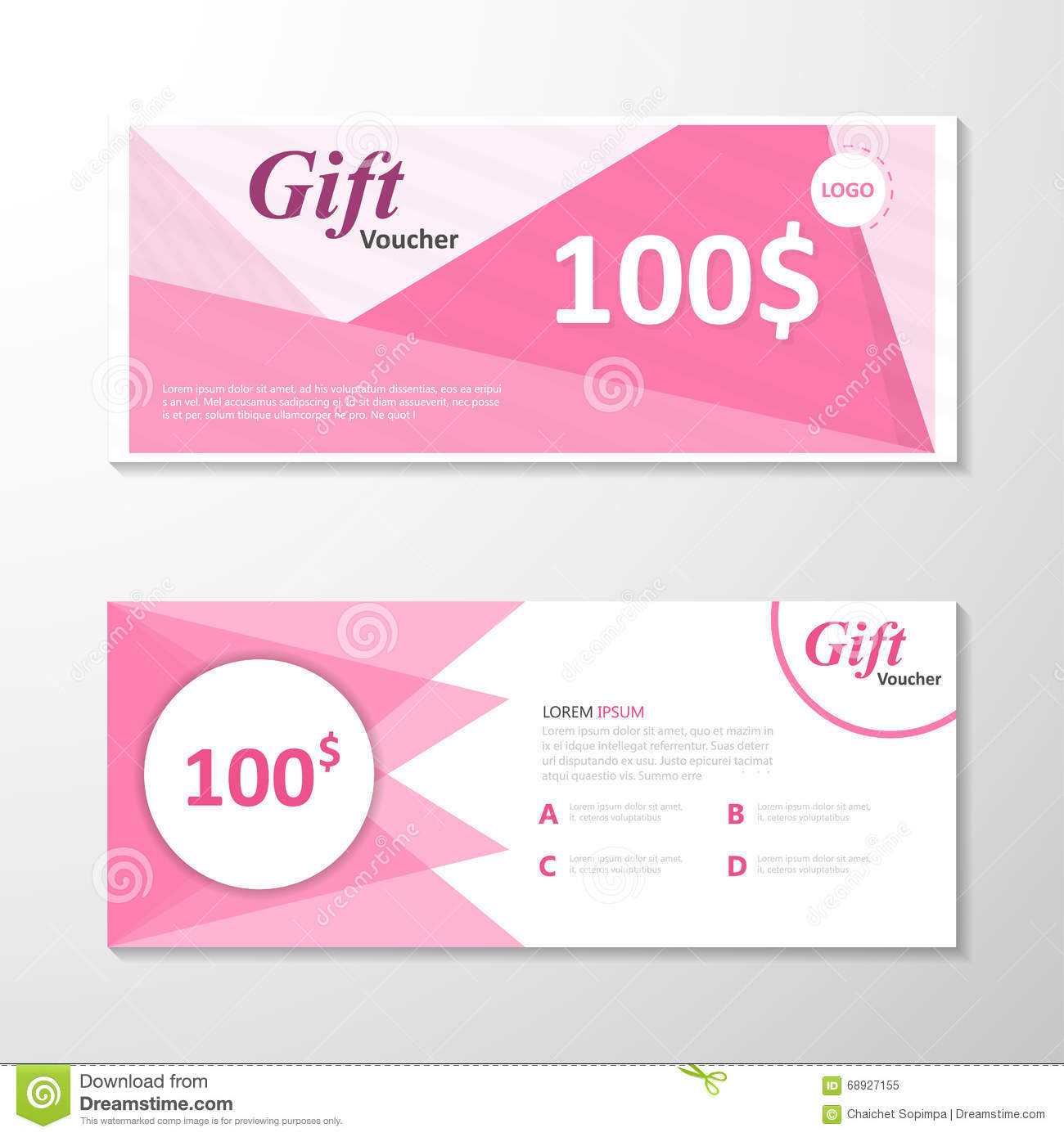 Premium Elegance Pink Gift Voucher Template Layout Design Intended For Pink Gift Certificate Template