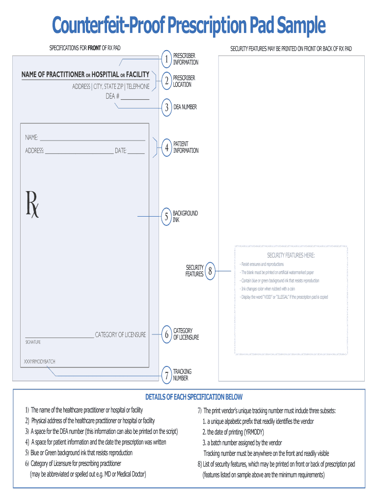 Prescription Pad Template - Fill Online, Printable, Fillable Pertaining To Blank Prescription Form Template