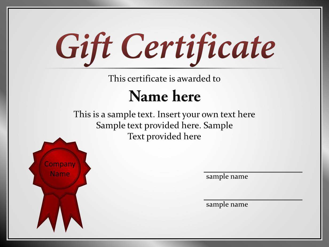 Present Certificate Templates ] – Form Gift Certificate With Regard To Present Certificate Templates