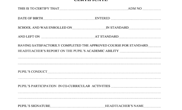 Primary School Leaving Certificate - Fill Online, Printable regarding Leaving Certificate Template