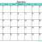 Print A Free Calendar – Zohre.horizonconsulting.co Throughout Blank Activity Calendar Template