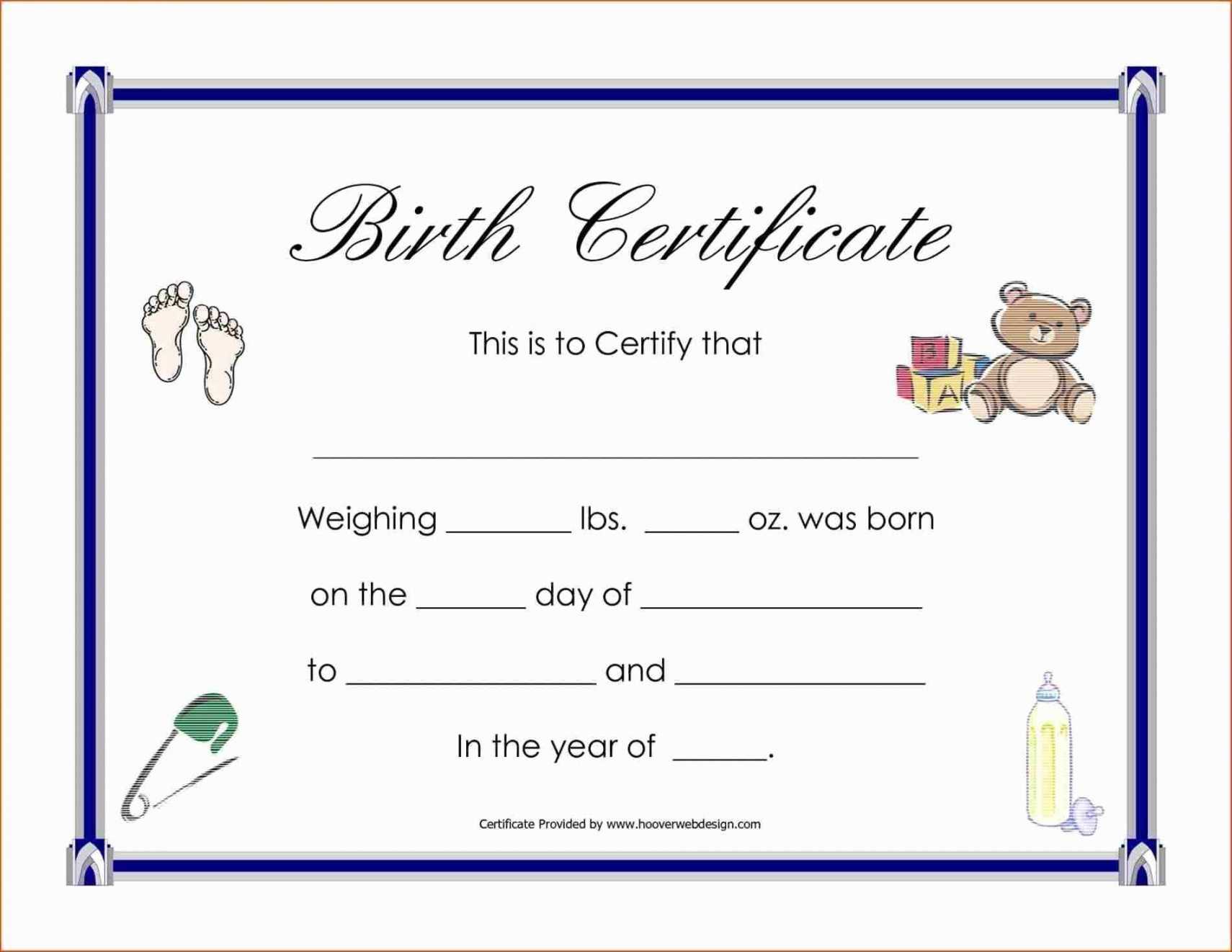 Printable Adoption Certificate Template And Child With Within Blank Adoption Certificate Template