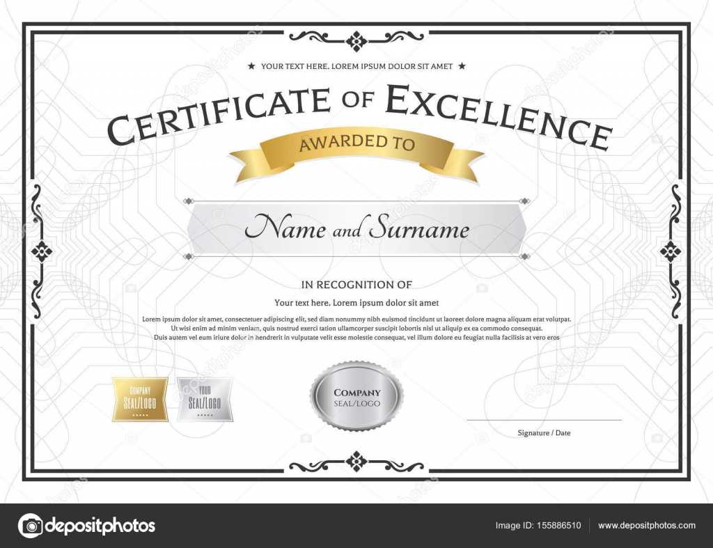 Printable Award Ribbon Templates | Certificate Of Excellence Inside Award Of Excellence Certificate Template