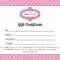 Printable Beauty Salon Gift Certificate Template Free For Salon Gift Certificate Template