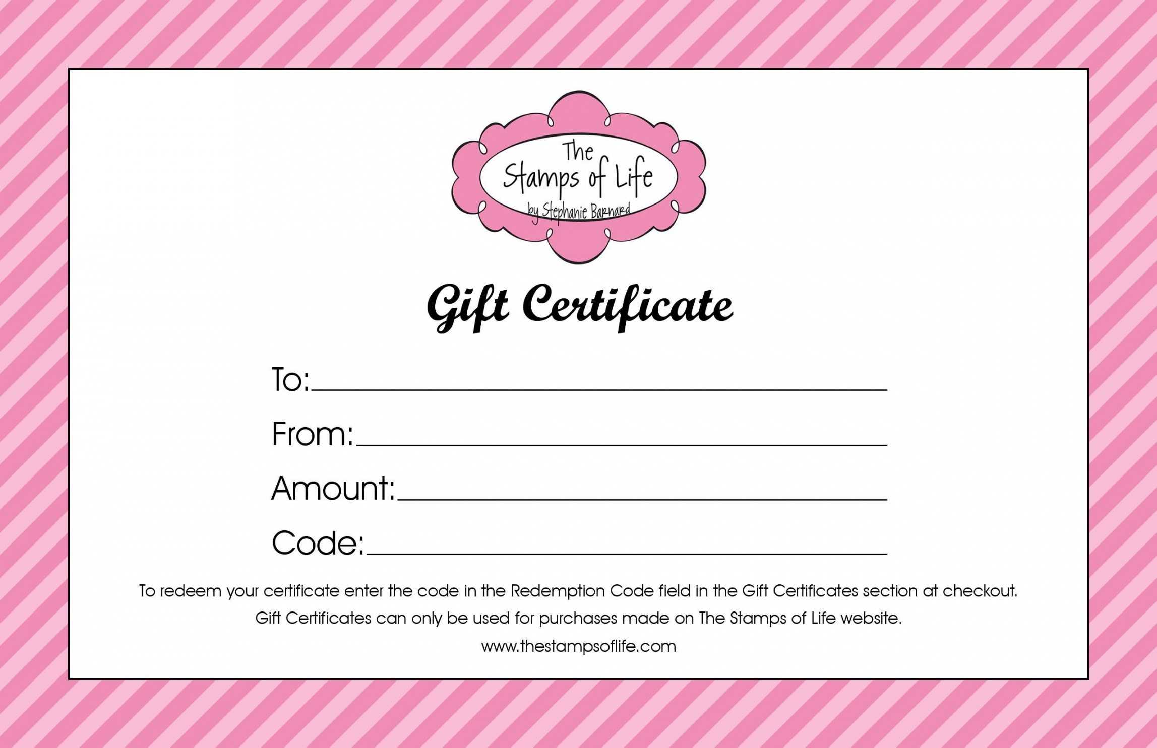 Printable Beauty Salon Gift Certificate Template Free For Salon Gift Certificate Template