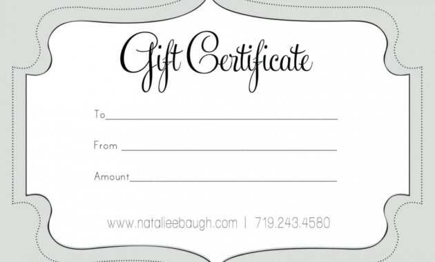 Printable Fillable Gift Certificate Template Custom within Custom Gift Certificate Template