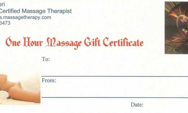 Printable Gift Certificate Template Massage Best Of pertaining to Massage Gift Certificate Template Free Printable