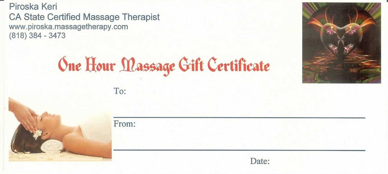 Printable Gift Certificate Template Massage Best Of Pertaining To Massage Gift Certificate Template Free Printable