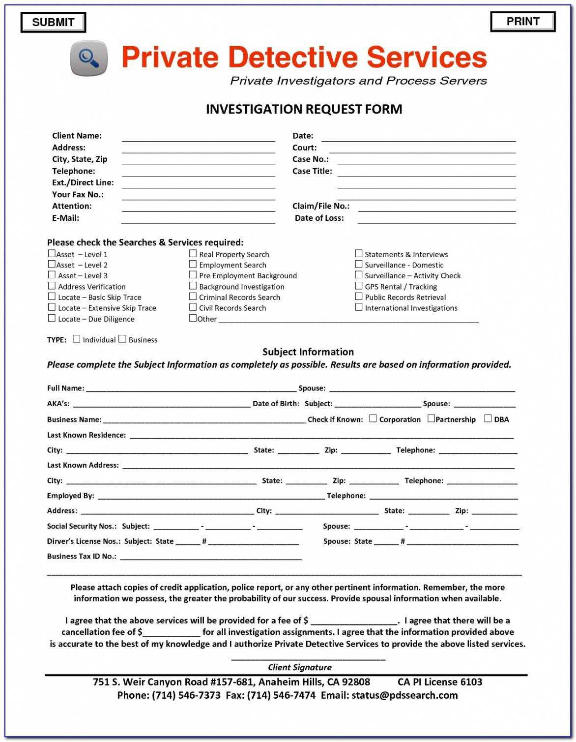 Printable Investigation Report Template Doc Cool Private Pertaining To Investigation Report Template Doc