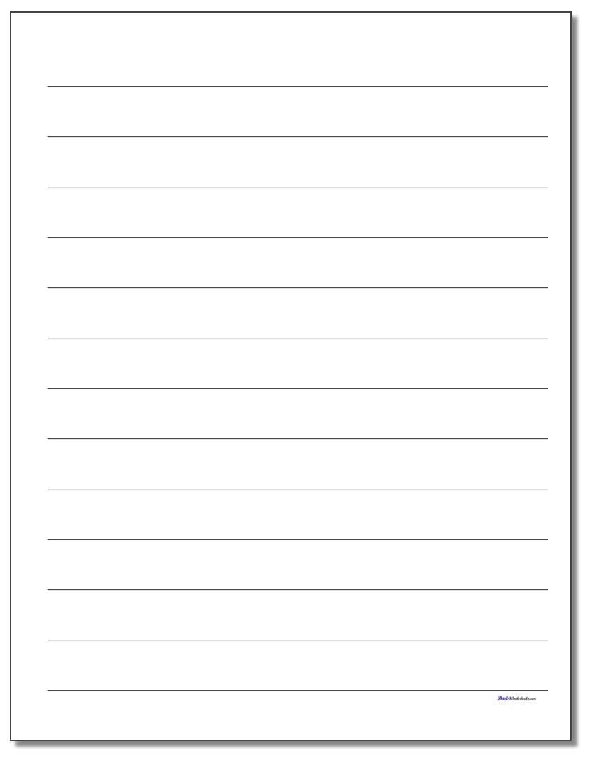 Printable Lined Paper For Ruled Paper Template Word