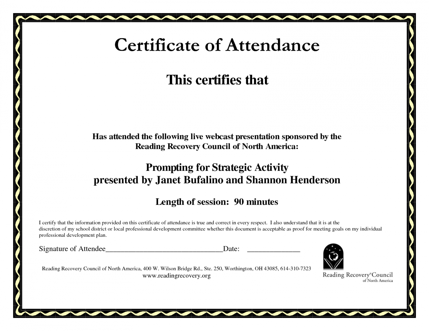 Printable Perfect Attendance Certificate Template Word Within Perfect Attendance Certificate Template
