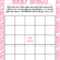 Printable Pink Damask Baby Shower Bingo Game Instant Download Intended For Blank Bridal Shower Bingo Template