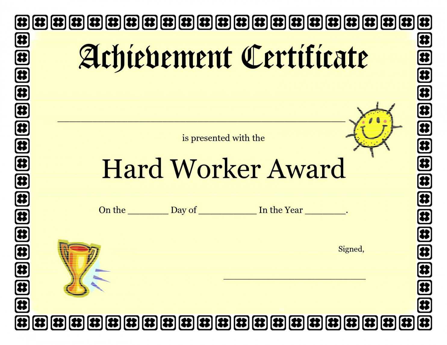 Printable Printable Achievement Certificates Kids Hard Intended For Academic Award Certificate Template