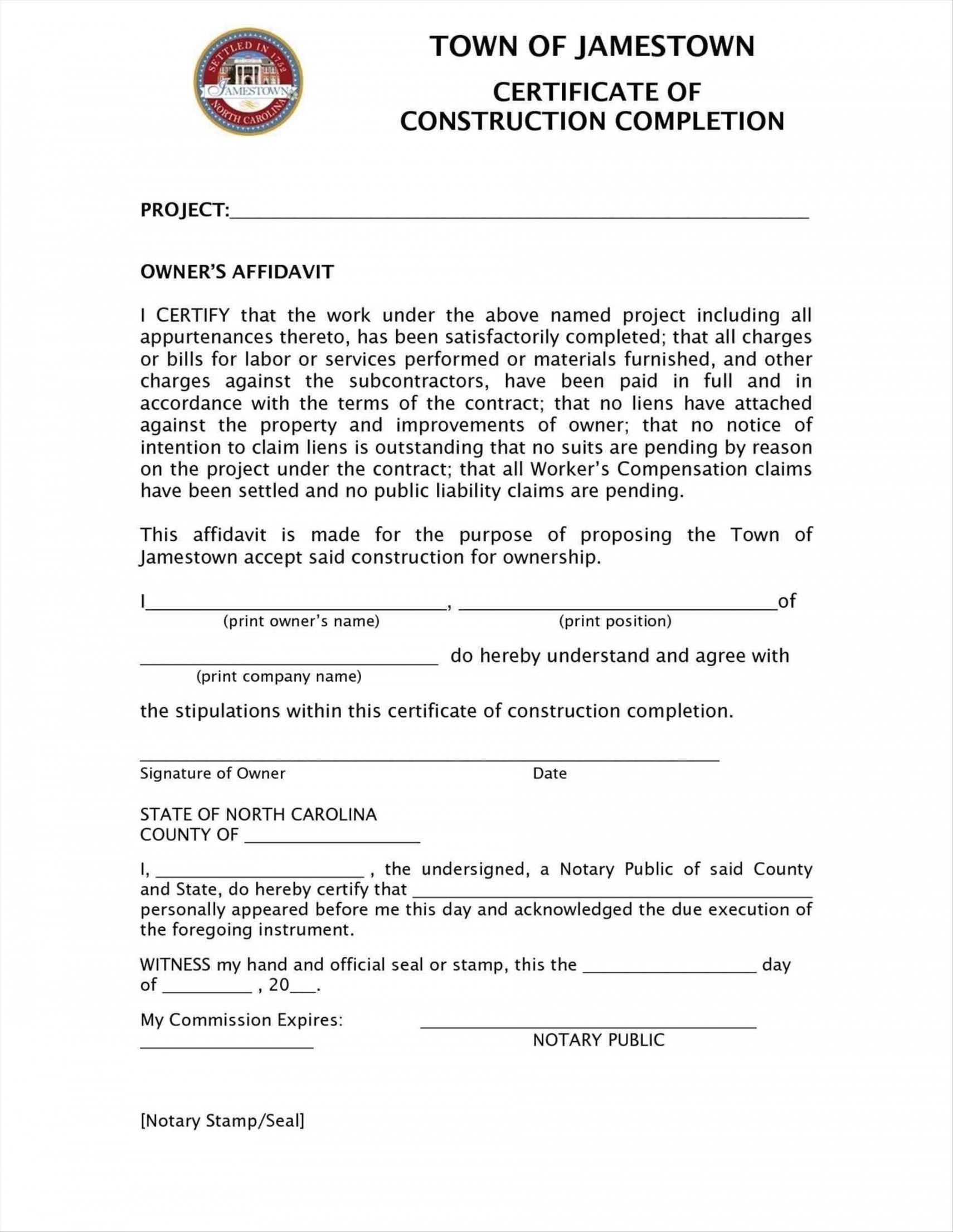 Printable Sample Certificate Of Completion Template Inside Certificate Template For Project Completion