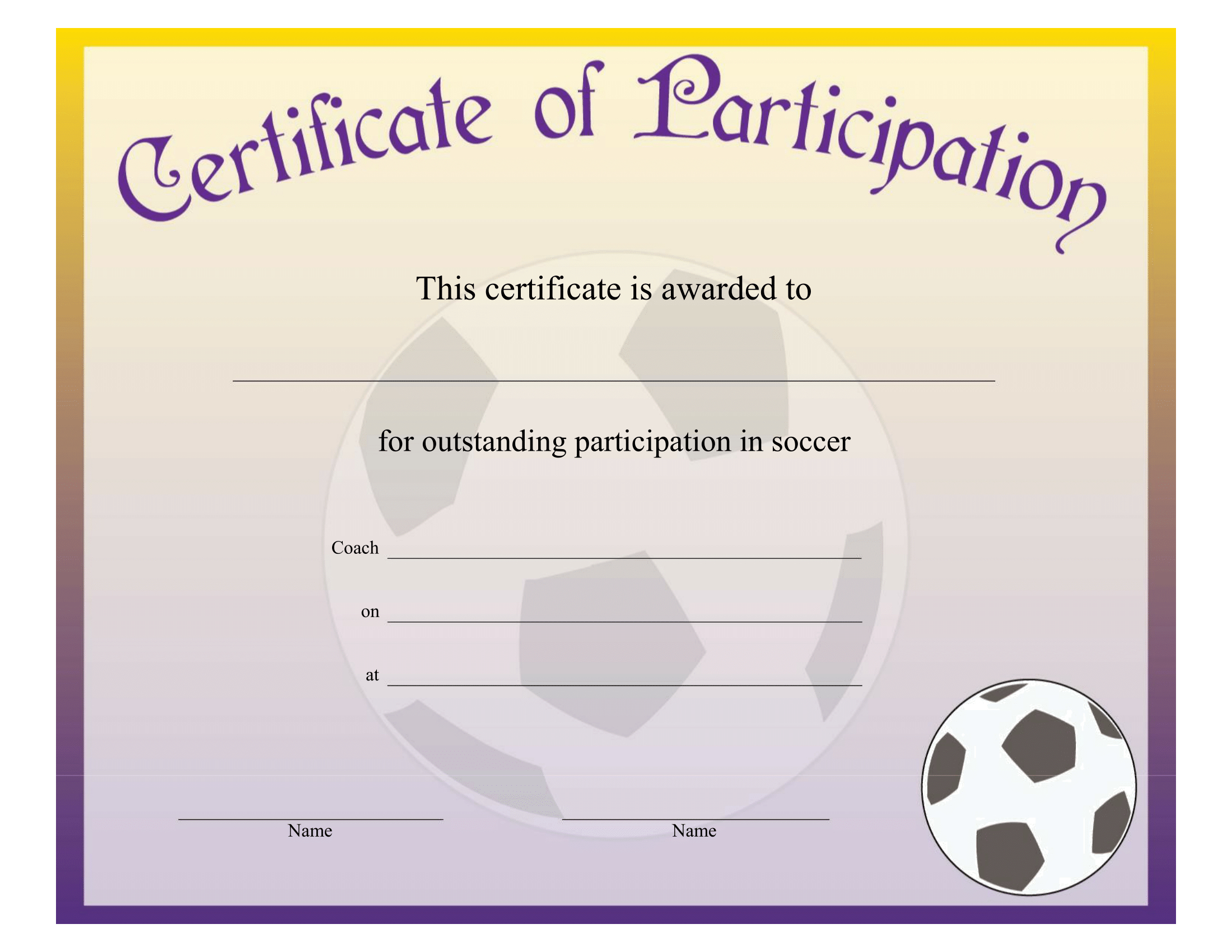 Printable Soccer Achievement Certificate – Free Download With Soccer Certificate Templates For Word