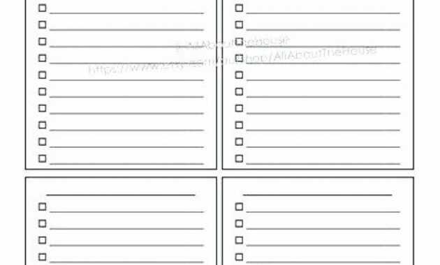 Printable To Do List Templates intended for Blank Checklist Template Pdf