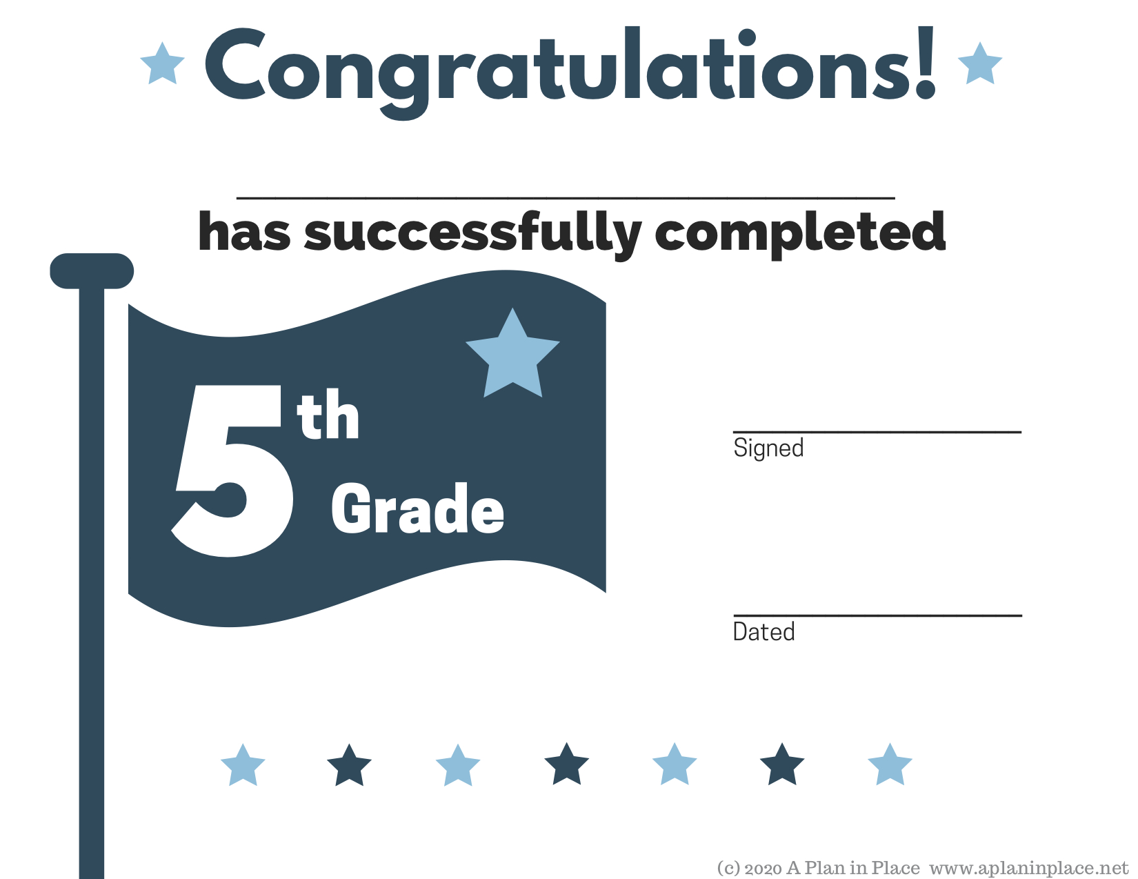 Printed Certificates Pertaining To 5Th Grade Graduation Certificate Template
