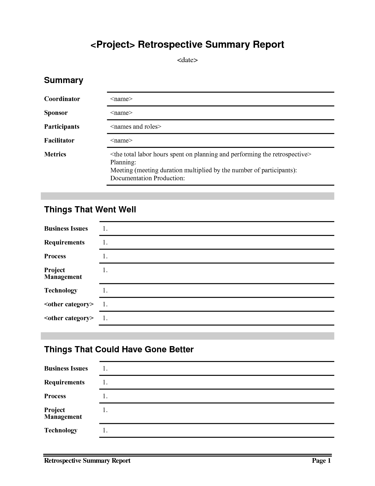 Production Meeting Report Template Examples Summary 421649 Regarding Conference Summary Report Template