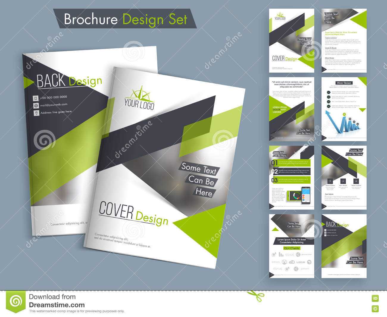 Professional Business Brochure, Template Or Flyer Set. Stock With Regard To Professional Brochure Design Templates