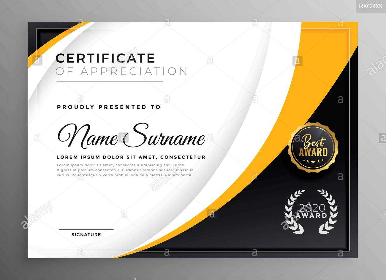 Professional Certificate Template Diploma Award Design Stock Inside Professional Award Certificate Template