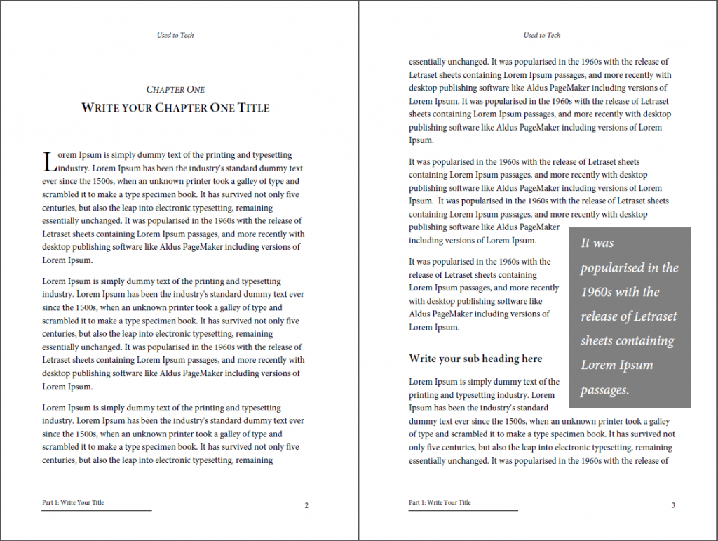 Professional Looking Book Template For Word, Free - Used To Tech With Regard To 6X9 Book Template For Word