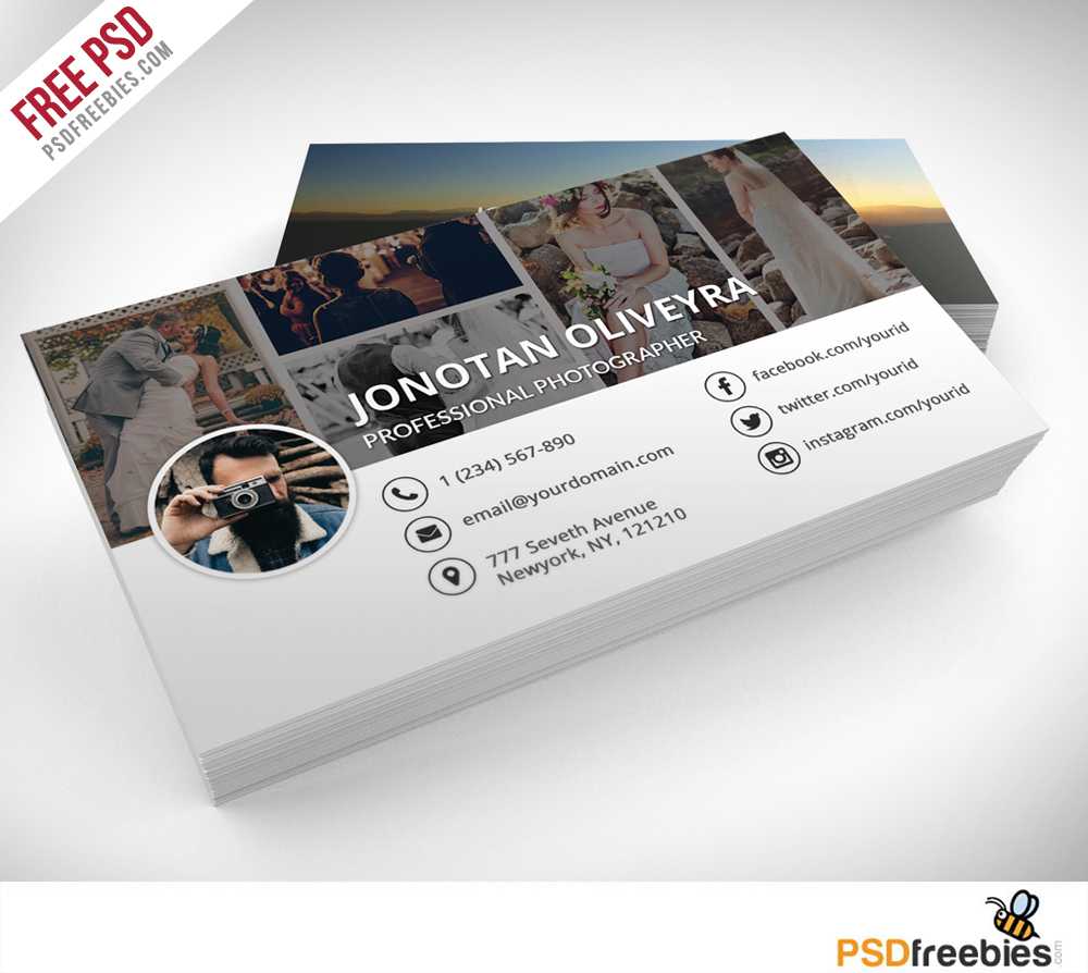Professional Photographer Business Card Psd Template Freebie Within Free Business Card Templates For Photographers