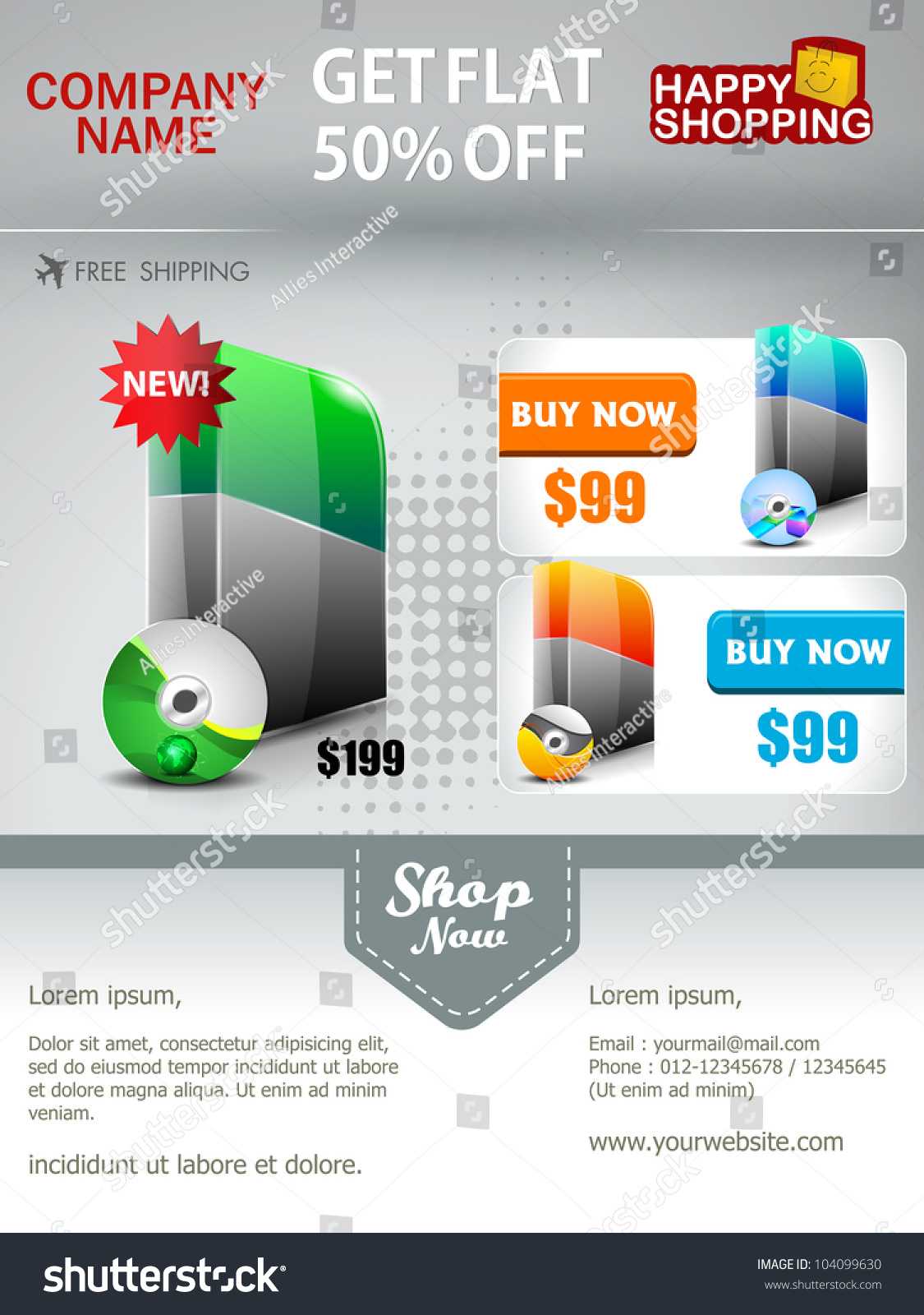 Professional Product Flyer Banner Template Attractive Stock Inside Product Banner Template