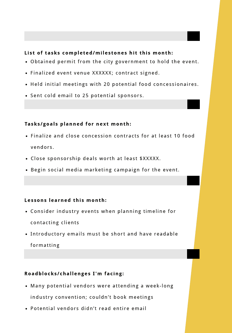 Progress Report: How To Write, Structure And Make It Throughout It Progress Report Template