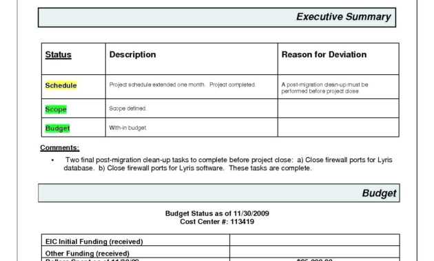 Project Status Report Template Word 2010 - Zohre regarding Project Status Report Template Word 2010