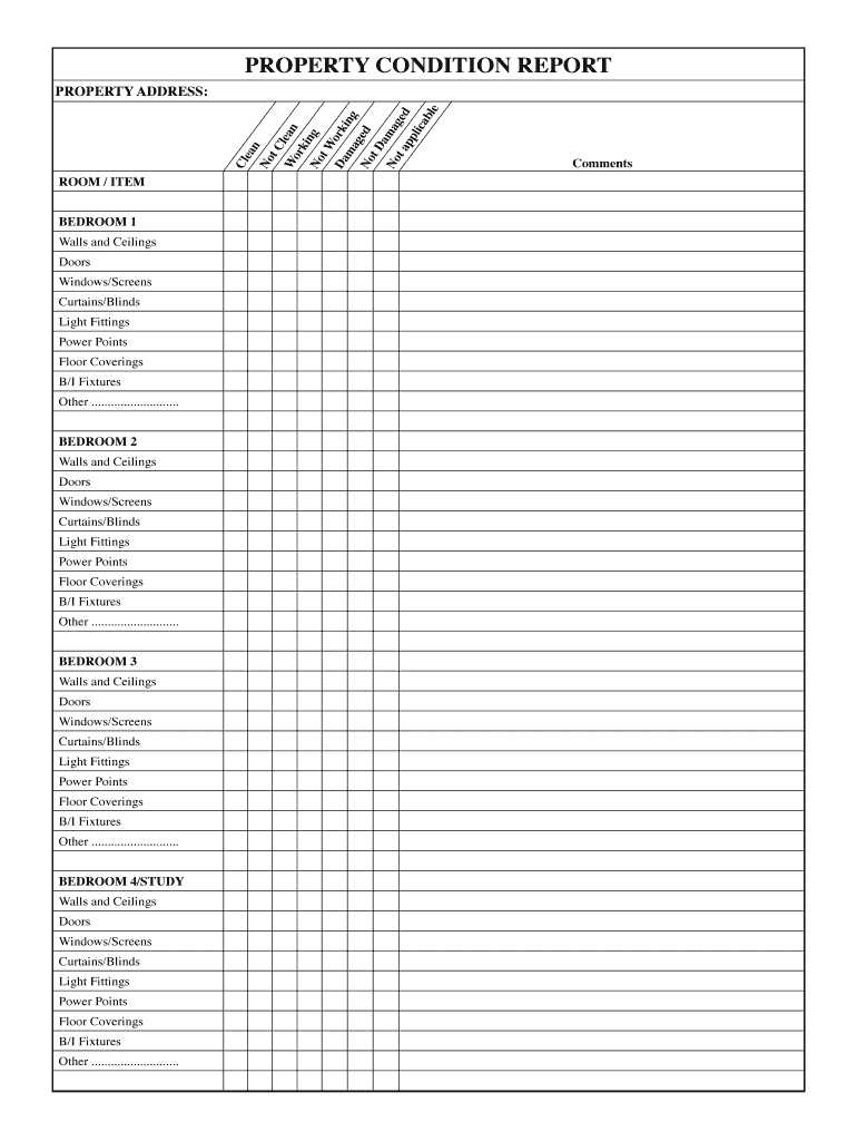 Property Condition Report Template – Fill Online, Printable In Property Condition Assessment Report Template