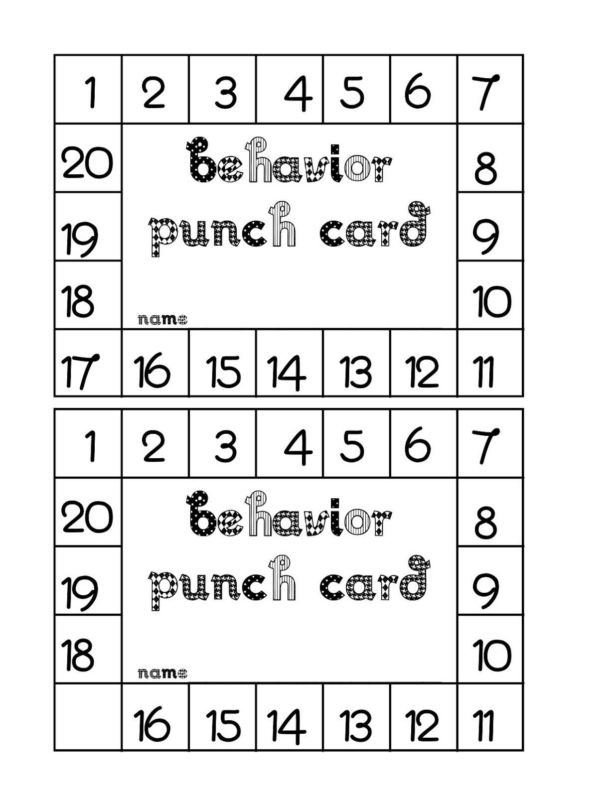 Punch Card Template Free ] – Free Printable Punch Card Pertaining To Reward Punch Card Template