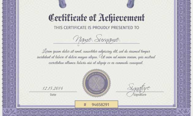 Qualification Certificate Template throughout Qualification Certificate Template