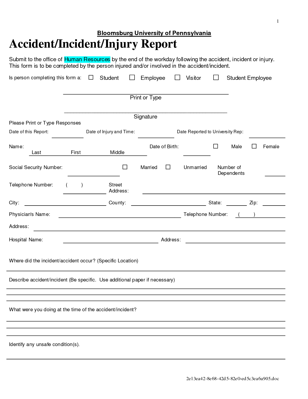 Rare Vehicle Accident Report Form Template Doc Ideas Inside Ohs Incident Report Template Free