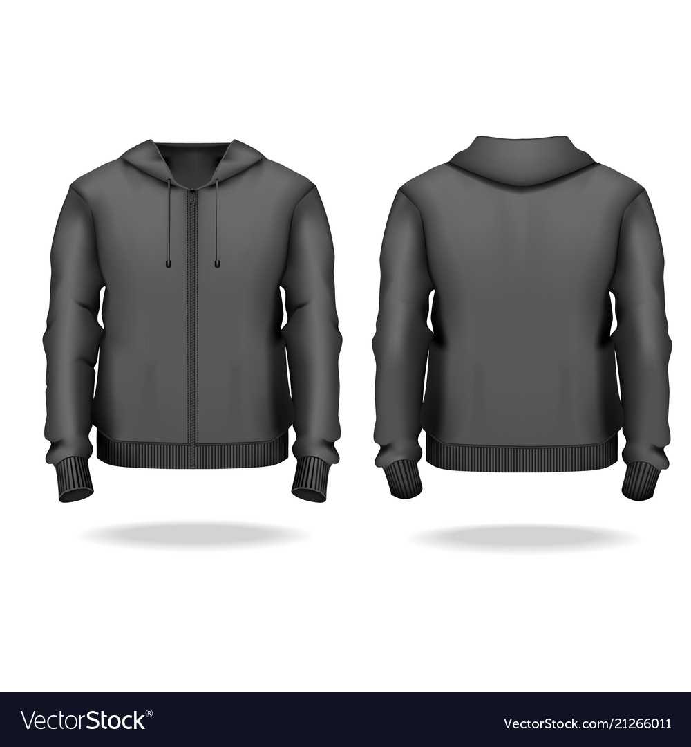 Realistic Detailed 3D Template Blank Black Male Pertaining To Blank Black Hoodie Template