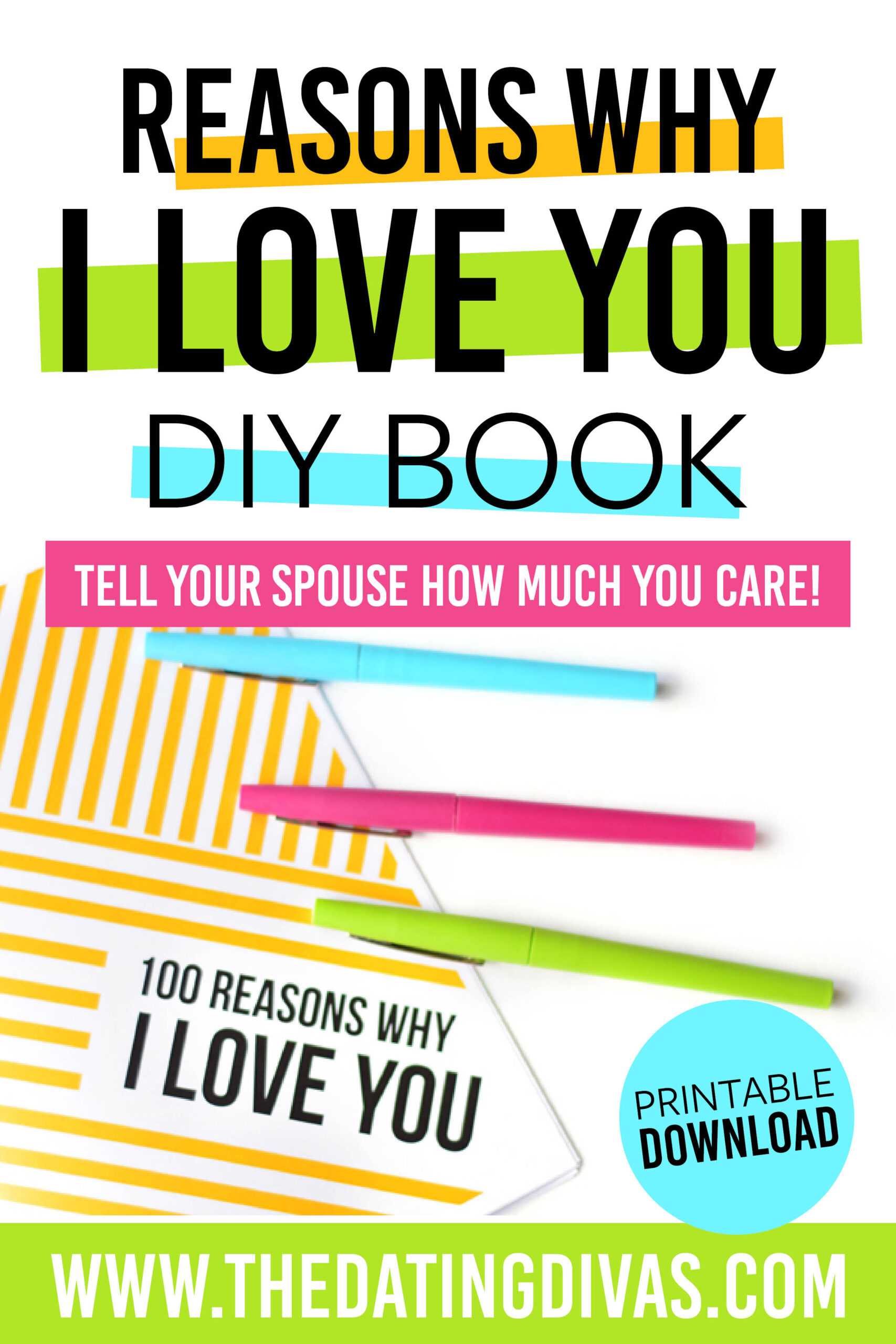 Reasons Why I Love You | From The Dating Divas For 52 Reasons Why I Love You Cards Templates Free